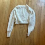 Zara Women’s Cream and White Jumper
