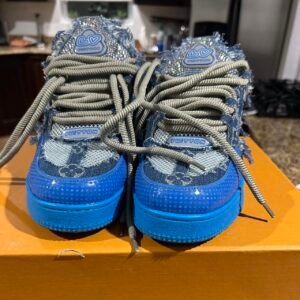 Louis Vuitton Men's Blue Trainers - Image 4