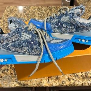 Louis Vuitton Men's Blue Trainers - Image 2