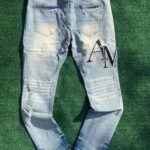 Amiri Men’s Blue and Black Jeans