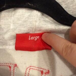 Supreme Men's Grey and White Hoodie - Image 5
