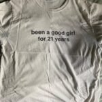 Women’s Cream and White T-shirt