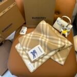 Burberry Women’s Tan and Cream Scarf-wraps