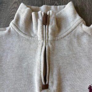 Polo Ralph Lauren Women's Cream and Burgundy Jumper - Image 3