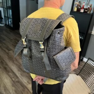 grey-and-black-goyard-backpack