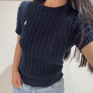 Polo Ralph Lauren Women's Navy Jumper - Image 7