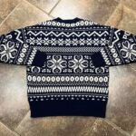 Polo Ralph Lauren Men’s Blue and Cream Jumper