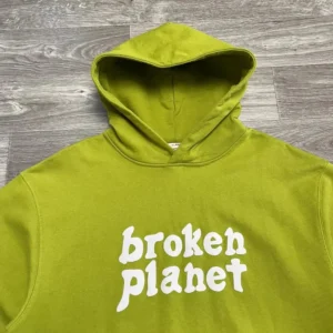 Broken Planet Moss Green Hoodie - Image 2