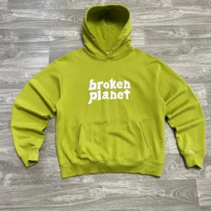 Broken Planet Moss Green Hoodie - Image 1