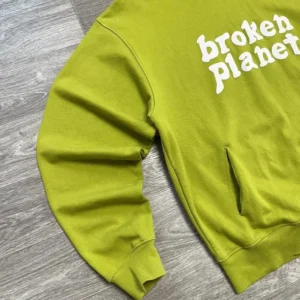 Broken Planet Moss Green Hoodie - Image 4
