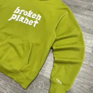 Broken Planet Moss Green Hoodie - Image 5