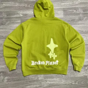 Broken Planet Moss Green Hoodie - Image 10