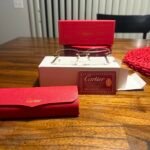 Cartier gold sunglasses with clear lenses