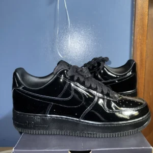 Nike Air Force 1 Patent Leather Premium Low Black - Image 1