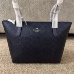 NWT Coach Fiona Zip Tote Bag In Signature Canvas Leather