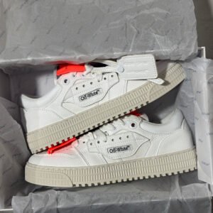 Ow Triple White Off White Off Court Sneakers - Image 12