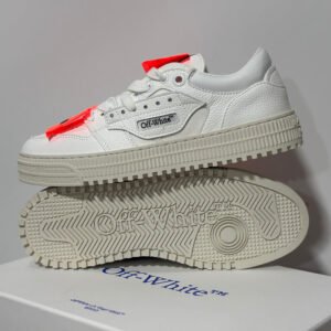 Ow Triple White Off White Off Court Sneakers - Image 14
