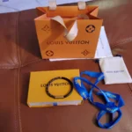 LOUIS VUITTON Leather Bracelet Monogram Colorful Beautifull Awesome Luxury 7.5