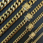 Miami Cuban Link Chain Necklace Bracelet 14k Gold Plated Stainless Steel 4-14mm
